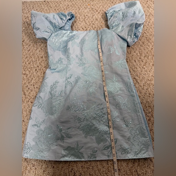 Altar'd State Light Blue Puff-Sleeve Mini Dress size M - Picture 7 of 8
